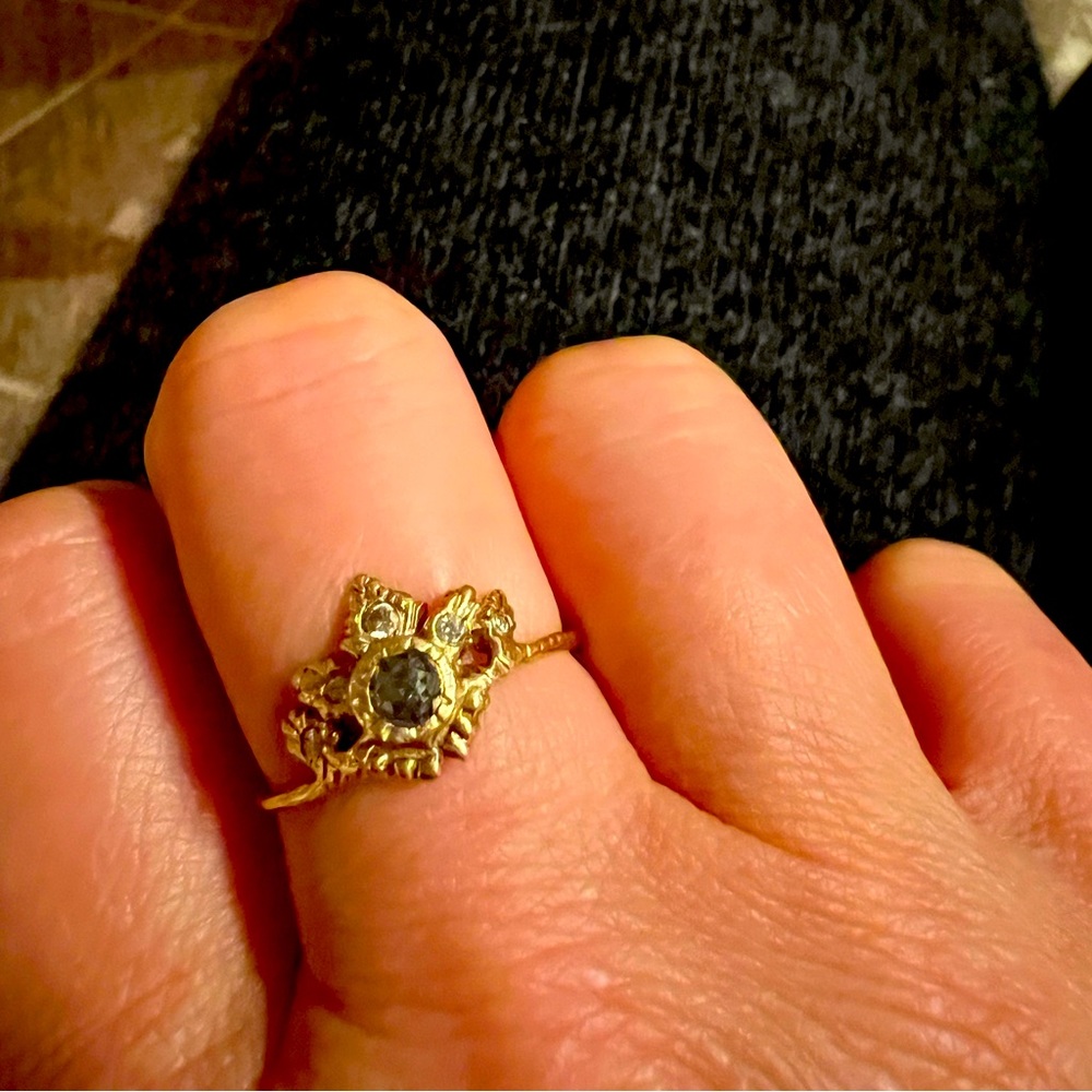 Communion by Joy 14k gold and grey diamond ring